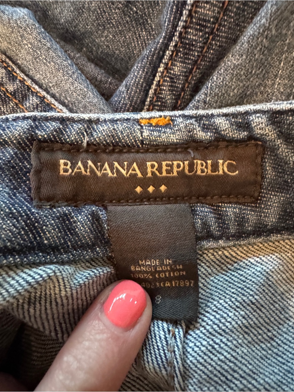 Banana Republic Women’s Size 8 Medium Wash 100% Cotton Straight Leg Jeans 32x31 - Picture 8 of 11